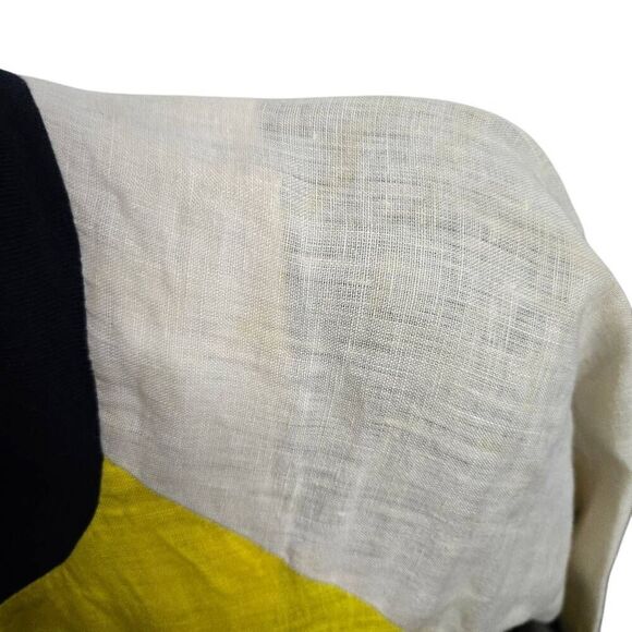 Marimekko Jacket Size XS Snap Button Colorblock 100% Linen - Picture 9 of 11